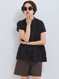 VICKY/ビッキー VICKY 3D刺繍バンドカラーブラウス≪手洗い可能≫/508387948
