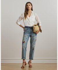 LAUREN RALPH LAUREN/プリント ボーイフレンド テーパード アンクル ジーンズ/508387964