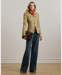 LAUREN RALPH LAUREN/ハイライズ プリーテッド ワイドレッグ ジーンズ/508387986