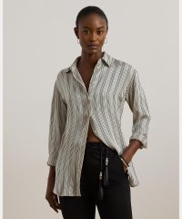 LAUREN RALPH LAUREN/リラックス フィット ストライプド サテン シャツ/508387990