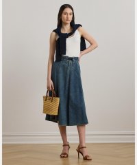 LAUREN RALPH LAUREN/デニム ドローコード ミディ スカート/508387992