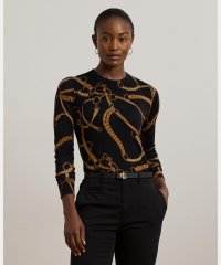LAUREN RALPH LAUREN/ベルティングプリント コットンブレンド セーター/508387994