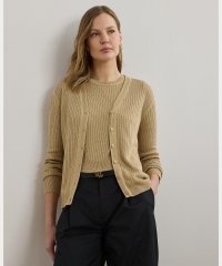 LAUREN RALPH LAUREN/リブニット リネンブレンド Vネック カーディガン/508387996