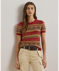 LAUREN RALPH LAUREN/ジオストライプド ショートスリーブ セーター/508388000