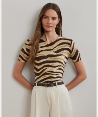 LAUREN RALPH LAUREN/プリント リネンコットン ショートスリーブ セーター/508388001