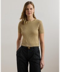 LAUREN RALPH LAUREN/リブ リネンブレンド ショートスリーブ セーター/508388003