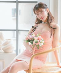Tika/ティカ Tika キャバドレス シアー キャミソール リボン タイトミニドレス (Sサイズ～XLサイズ)/508388088
