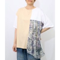 ScoLar/スカラー ScoLar 天体コラージュ柄切替プルオーバー/508388110