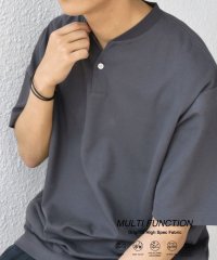 SHIPS any MEN/SHIPS any:〈接触冷感・遮熱・UVカット機能等〉サマーファンクション 鹿の子 ヘンリーネック Tシャツ◆/508388250