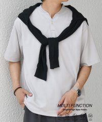 SHIPS any MEN/SHIPS any:〈接触冷感・遮熱・UVカット機能等〉サマーファンクション 鹿の子 ヘンリーネック Tシャツ◆/508388250