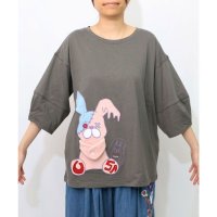 ScoLar/スカラー ScoLar ハグしてくれるウサギぬいアップリケTシャツ/508388298