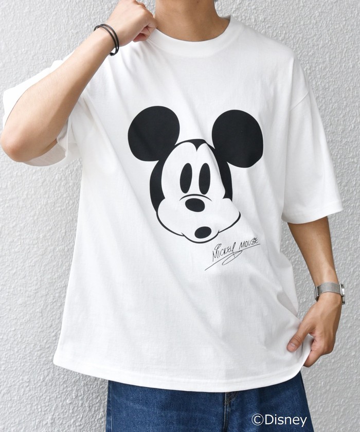 SHIPS any: /ミッキーマウス/ サイン & ポージング Tシャツ