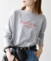 SHIPS any WOMEN/《予約》【SHIPS any別注】MONMIMI:〈洗濯機可能〉ロゴ プリント ロンTEE 25AW/508388417
