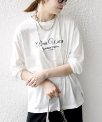 SHIPS any WOMEN/《予約》【SHIPS any別注】MONMIMI:〈洗濯機可能〉ロゴ プリント ロンTEE 25AW/508388417