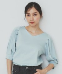 index/インデックス index Vネックタックパフスリーブトップス【洗濯機可・UVケア・接触冷感】/508388473