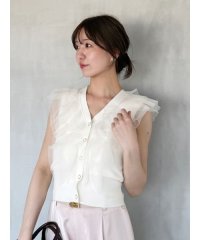 SNIDEL/Sustainableチュールフリルニットプルオーバー/508389079