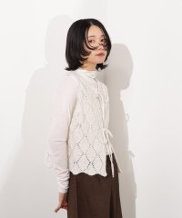 N Natural Beauty Basic/ラメネップ透かし編みジレ/508389337