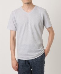 MICHEL KLEIN HOMME/《日本製》レンガ柄Vネック半袖カットソー/508382460