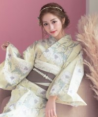 Retica/レティカ Retica パステルイエローに華やか線画フラワー ゆかた3点セット 浴衣/508389587