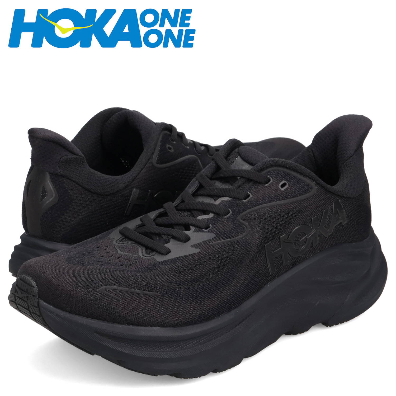 カプレヘンション 黒 ホカオネオネ HOKA ONE ONE スニーカー クリフトン 10 ワイド