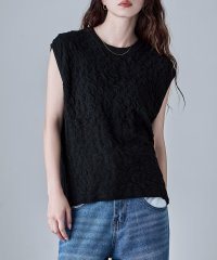 etoll./エトル etoll. ふくれジャガードフレンチスリーブトップス/508390204