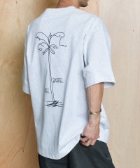 SUNNY SMITH/サニースミス Sunny Smith ウルトラヘビーオンスヤシの木柄両面刺繍Tシャツ/508390219