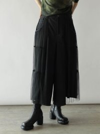 RADIATE/ラディエイト RADIATE チュールドッキングデニムガウチョパンツ/508390292
