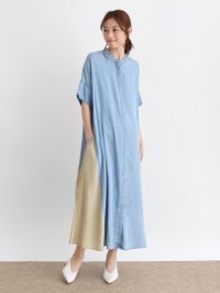 CLOVE/クローブ CLOVE ドッキングデザインテンセルデニムワンピース/508390306