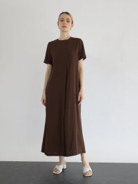 Aga/アーガ Aga バックジップタックロングワンピース/508390319
