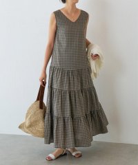 BEARDSLEY/ギンガムティアードノースリーブワンピース/508391543