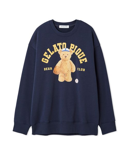 クーポン】【HOMME】スポーティーベア裏毛プルオーバー