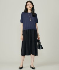 JIYU-KU(LARGE SIZE)/【洗える】タフタコンビ半袖 ワンピース/508391882