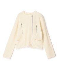 DES PRES/【WEB先行予約】カールヤーンニット ライダースジャケット/508391909