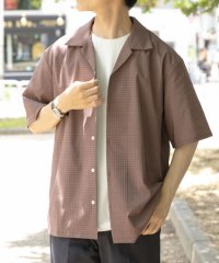ITEMS URBAN RESEARCH/Tattersall Open Collar shirts/508392412