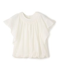 Ballsey/シアートリコット シャーリングネックブラウス/508392716