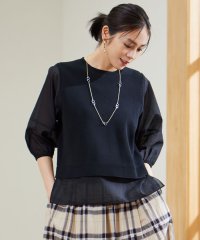 JIYU-KU(LARGE SIZE)/【カタログ掲載・洗える】ハイツイストコットンアセテートプルオーバー ニット/508392814