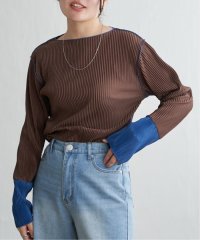VENCE　EXCHANGE/プリーツ加工配色袖トップス/508319353