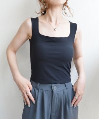 styiro/スタイロ styiro 楽してキレイな大人のデイリーインナー なめらかリブタッチ カップ付きスクエアタンクトップ/508394675