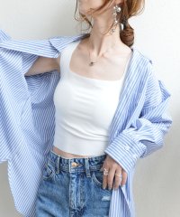 styiro/スタイロ styiro 楽してキレイな大人のデイリーインナー なめらかリブタッチ カップ付きスクエアタンクトップ/508394675