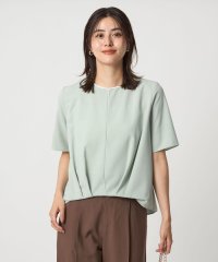 green label relaxing/フロント ライン 5分袖 TEEブラウス/508384235
