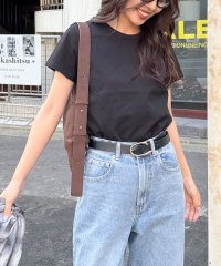 fredy emue/ボーダー/無地ワンポイントロゴコンパクトTシャツ/508384476