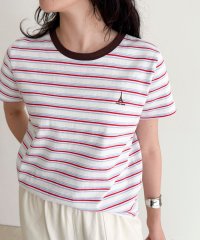 fredy emue/ボーダー/無地ワンポイントロゴコンパクトTシャツ/508384476
