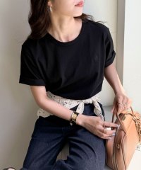 fredy emue/ボーダー無地ワンポイントロゴ5分袖Ｔシャツ/508384477