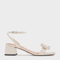 CHARLES & KEITH/Lu ルー パテントレザーボウヒールサンダル/508394776