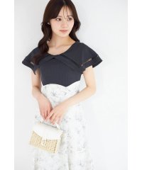 tocco closet/トッコクローゼット tocco closet ビックカラーバックレースアップドッキングワンピース/508395543