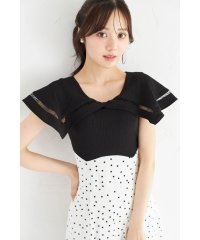 tocco closet/トッコクローゼット tocco closet ビックカラーバックレースアップドッキングワンピース/508395543