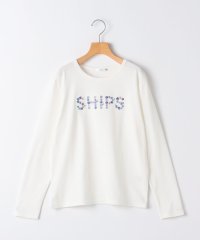 SHIPS KIDS/SHIPS KIDS:140～150cm / フラワー 刺繍 ロゴ 長袖 Tシャツ/508397170
