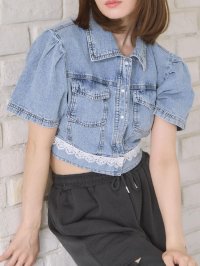 Emsexcite/エムズエキサイト ems excite レース付デニムSH/508398321