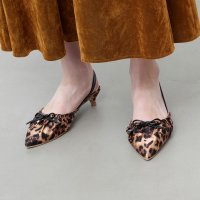 Launa lea/ラウナレア Launa lea 【25AW】4cmヒールギャザーリボンスリングバックパンプス(0606)/508398382