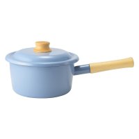 FUJIHORO/富士ホーロー 片手鍋 ソースパン コットンプラス 18cm IH ガス対応 COTTON PLUS SAUCE PAN 18CM ホワイト CTP－18S【返品/508398463